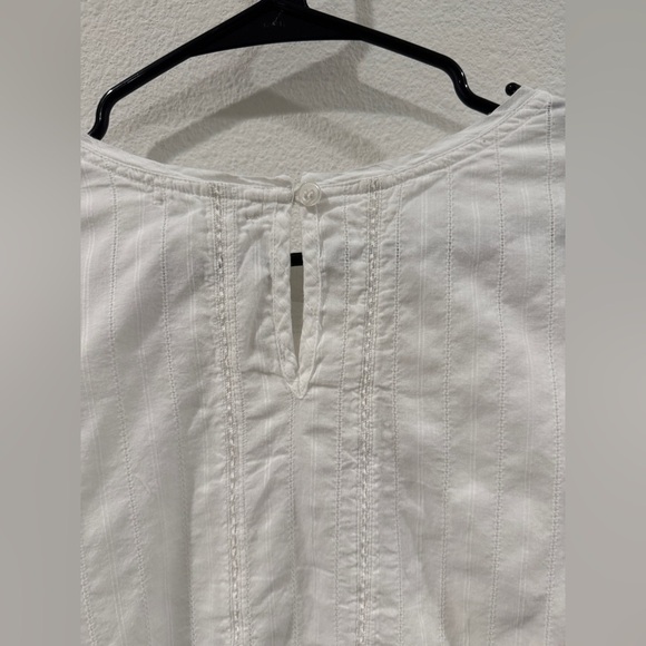 House of Harlow 1960 100% Cotton White Vivienne Mini Drop Waist Boho Dress M - Picture 12 of 17